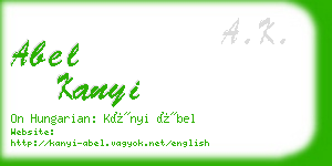 abel kanyi business card